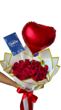 🌹 Ramo Buchón de 24 Rosas Rojas Freedom "DILI"