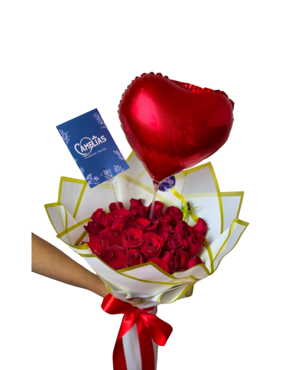 🌹 Ramo Buchón de 24 Rosas Rojas Freedom "DILI"