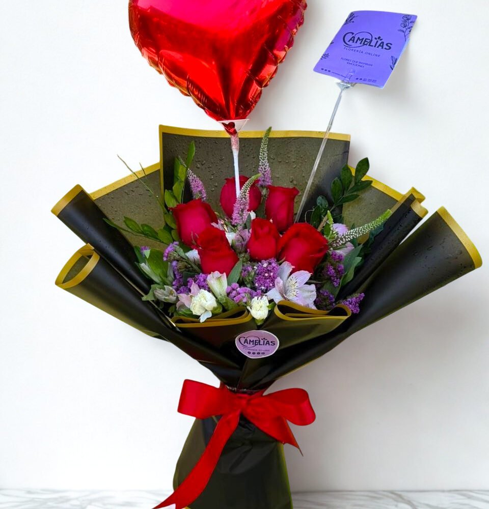 Ramo de 6 Rosas rojas "Argentina"