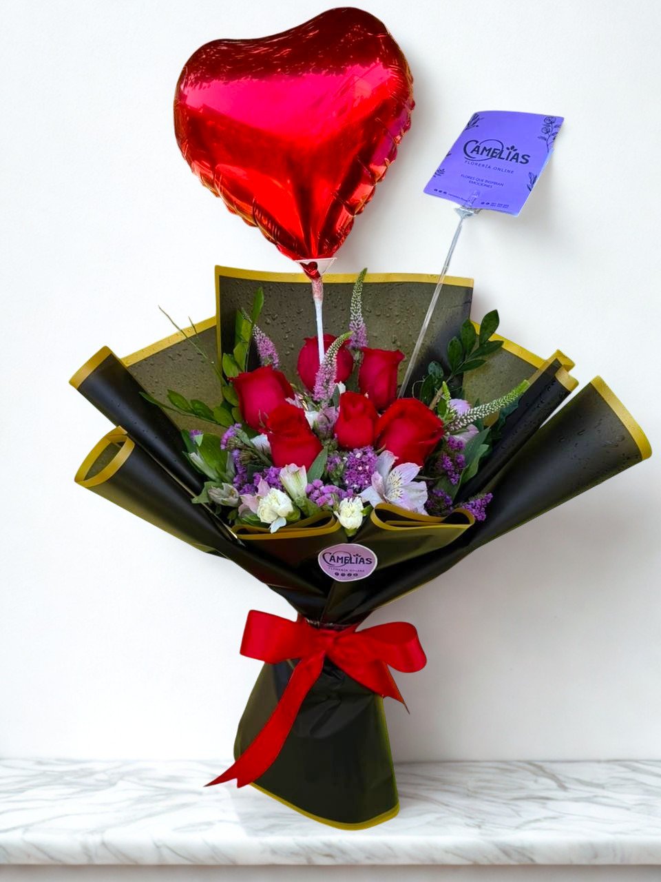 Ramo de 6 Rosas rojas "Argentina"