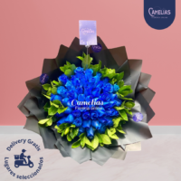 Ramo Buchón de 48 Rosas Azules Con Envio Gratis