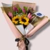 Ramo de tulipanes y girasoles "Felicidad"