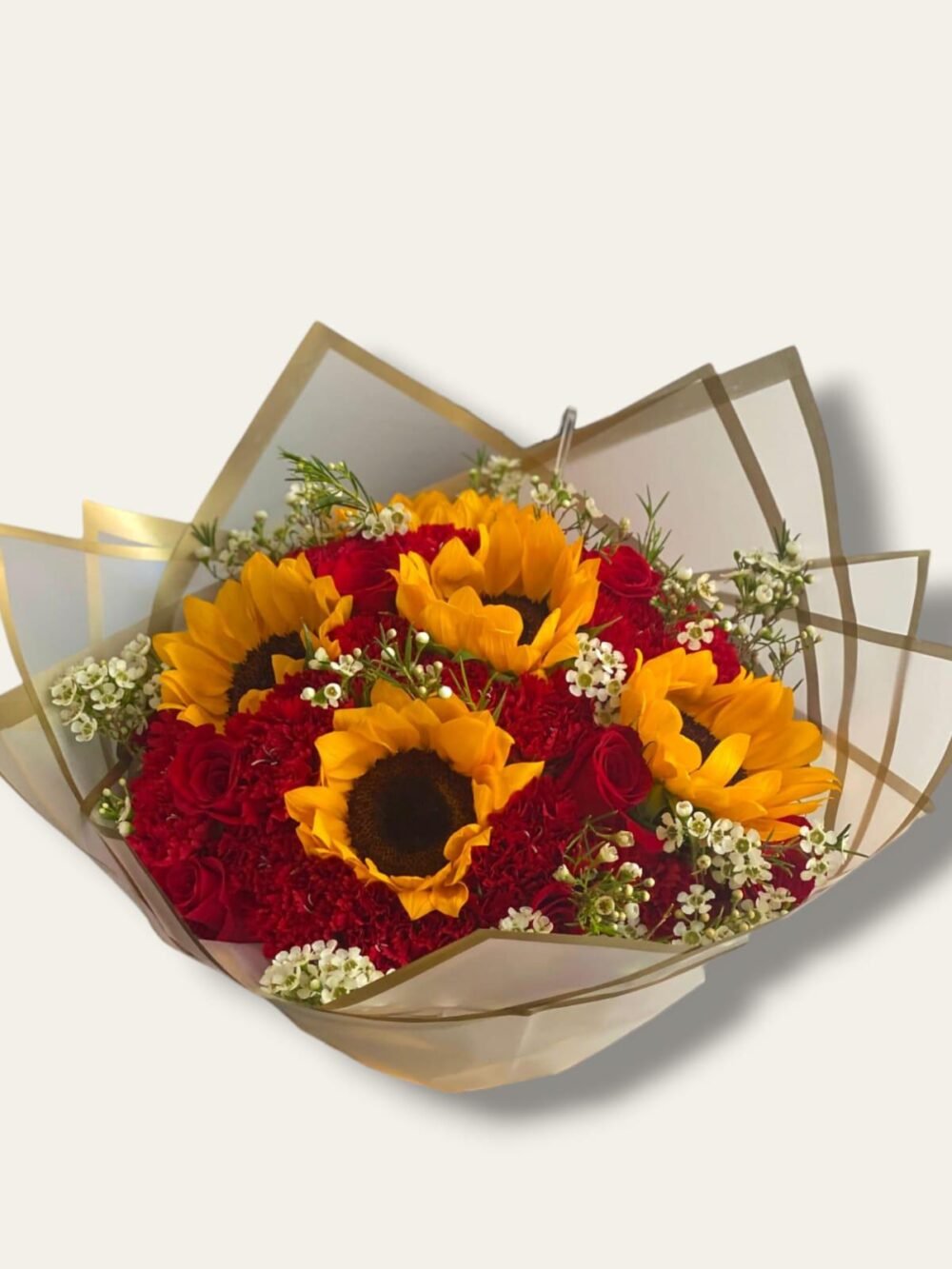 Ramo de claveles y girasoles "Connie"