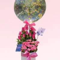 Box de tulipanes fucsia "Mary"