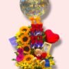 Arreglo de rosas y girasoles "Hilda"