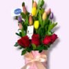 Box de rosas y tulipanes