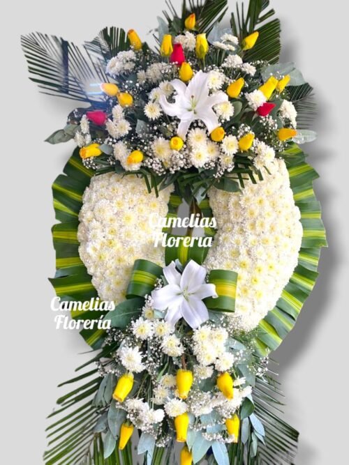 Corona Fúnebre con parante "Dos tiempos"