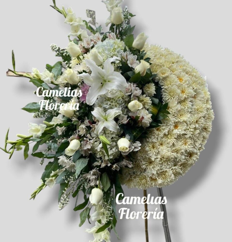 Corona Fúnebre con parante "Hindú"