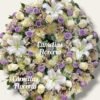 Corona Fúnebre con parante "Picarón floreado"