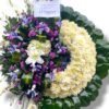 Corona Fúnebre con parante "Montecasino lila"