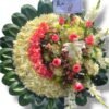 Corona Fúnebre con parante "Rosas rosadas II"