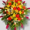 Trípode floral “Happy Anniversary”