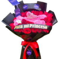 💗Ramo buchón de 40 rosas rojas