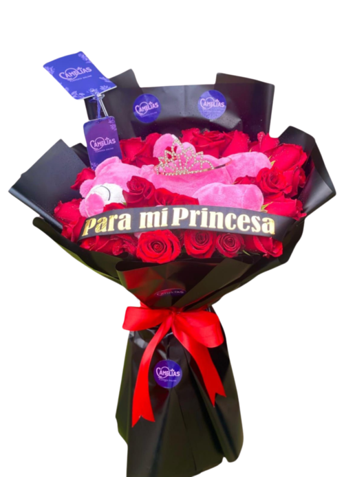 💗Ramo buchón de 40 rosas rojas