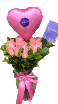 🌹 Florero de 15 Rosas Hermosas "Montevideo"