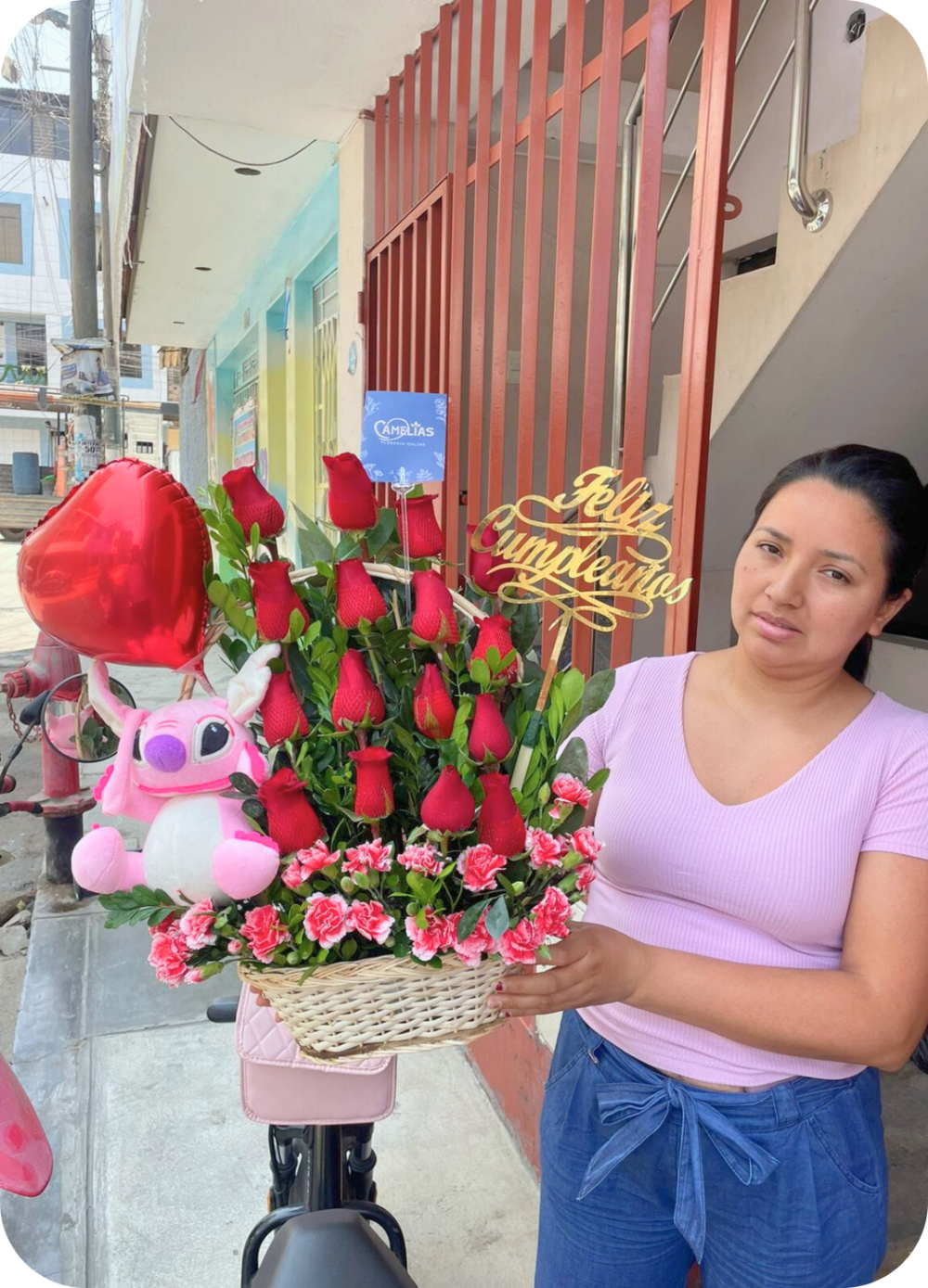 🌹 Canasta de 12 Rosas Rojas Feedom "WASHINGTON" - Imagen 2