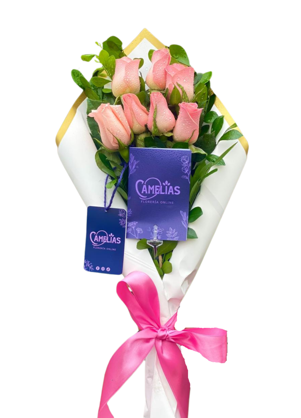 🌸 Ramo de 7 Rosas Hermosas "Argentina"