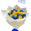 🤍Ramo buchón de 50 rosas azules y amarillas "Austria"