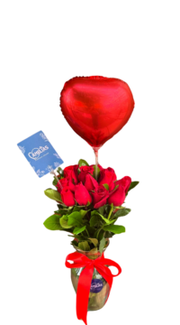 🌹 Florero de 12 Rosas Rojas "AMSTERDAM"