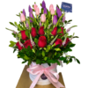 🌷 Box de 10 Tulipanes con rosas rojas "YAREN"