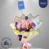 🌹 Ramo de 12 Rosas Rosado bebe "VIENA"