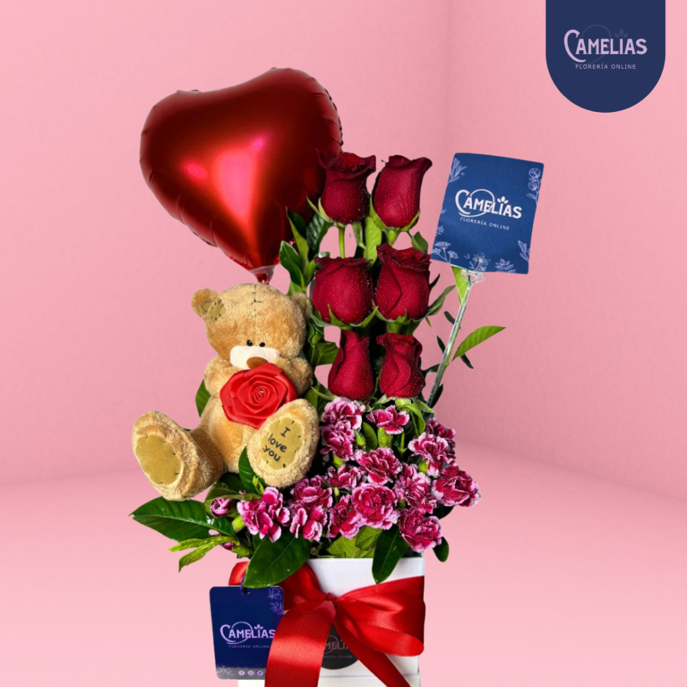 🌹 Box de 6 Rosas Rojas "VILNIUS"