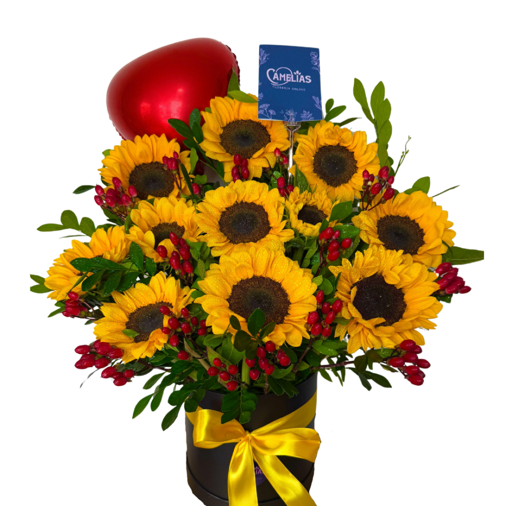 🌻 Box de 10 Girasoles "LUX"