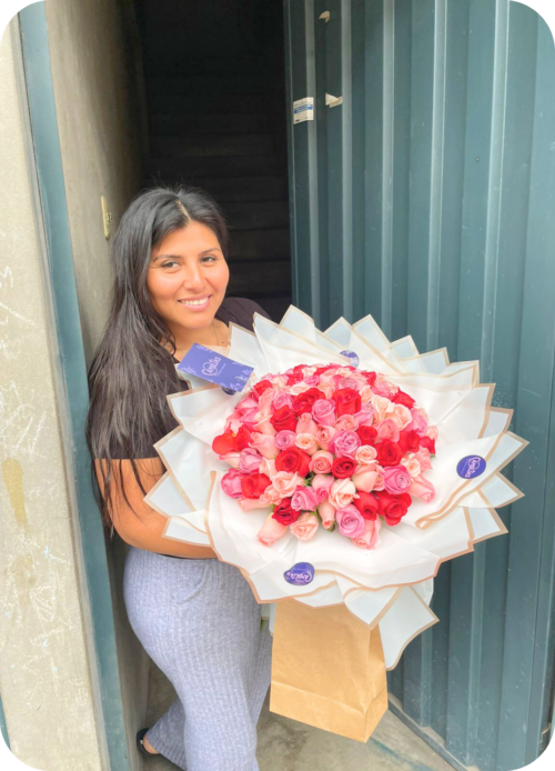 💐 Ramo Buchón de 100 rosas de 2 tonalidades "LOUIS" - Imagen 2