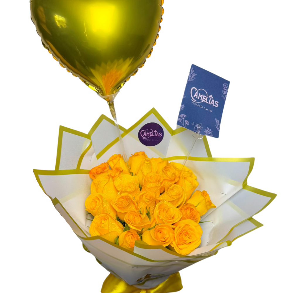 💛 Ramo de 24 Rosas Amarillas "Kuala"