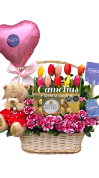 🌷 Canasta de 10 Tulipanes "ASMARAH"