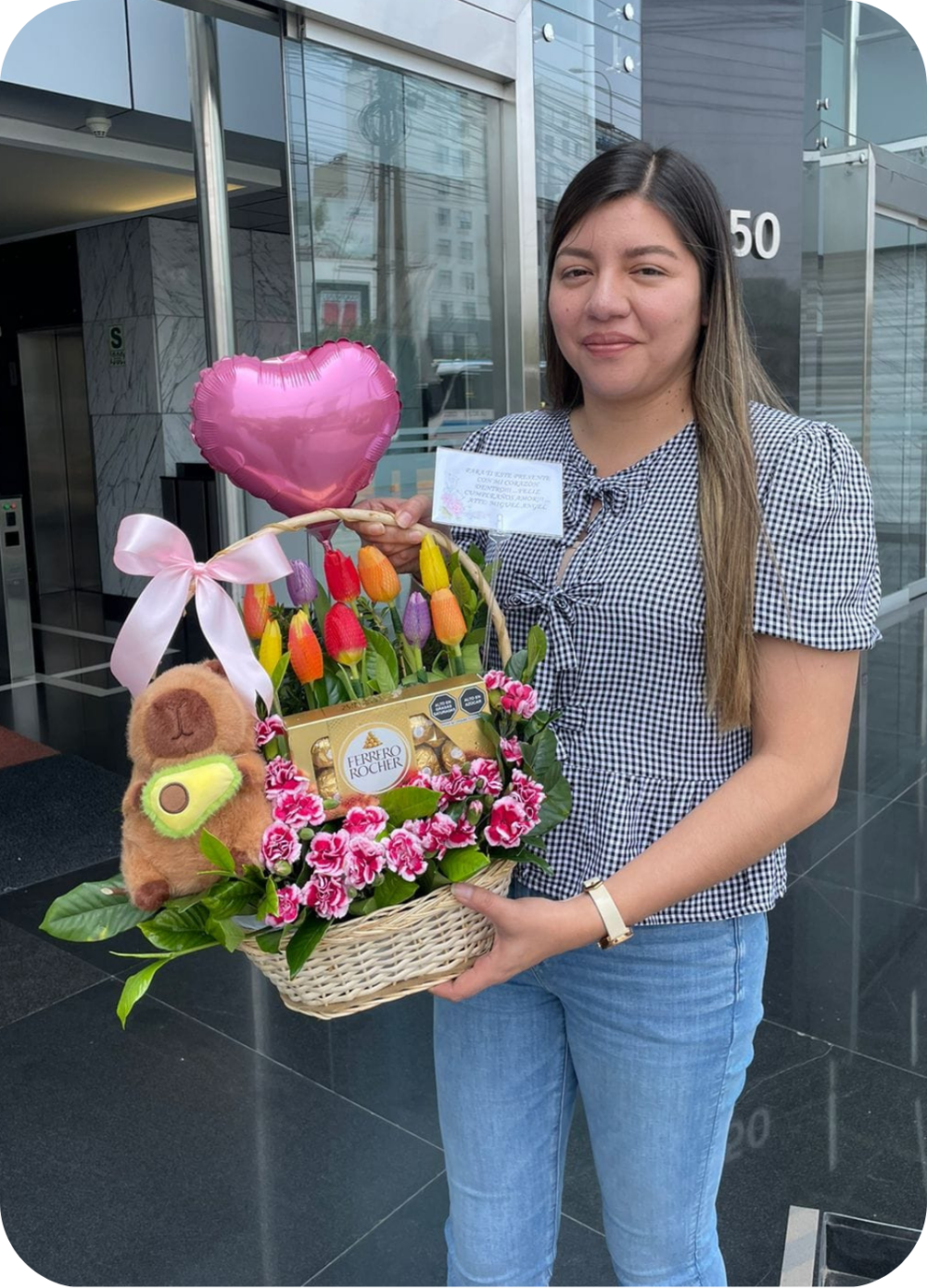 🌷 Canasta de 16 Rosas de 2 Tonalidades - Imagen 2