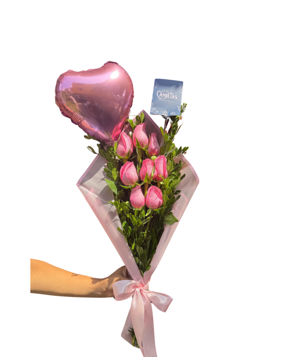🌹 Ramo de 8 Rosas Rosado Fusión "CANADA"