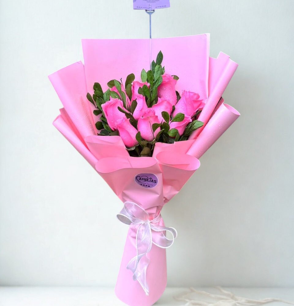 🌹 Ramo de 10 Rosas Rosado Fusión "CANADA"