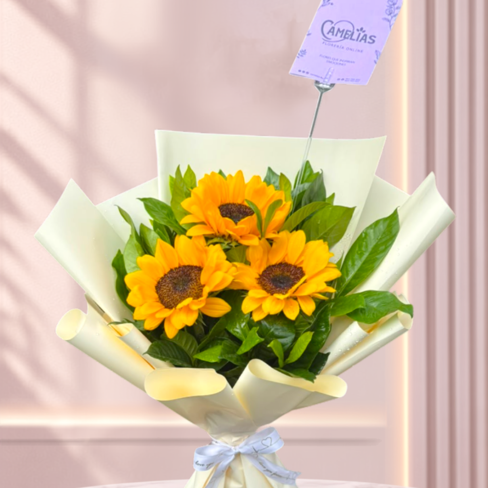 🌻 Ramo de 3 Girasoles "LOURAN"