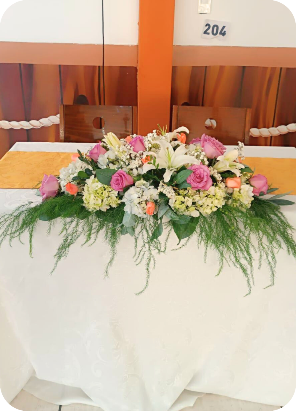 Arreglo de flores para mesa "Portugal"