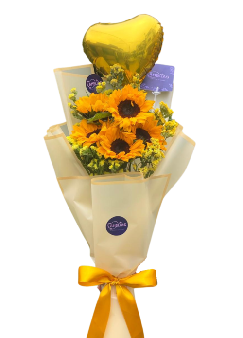 🌻Ramo de 5 girasoles "Flor"