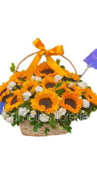 🌻 Canasta de 12 Girasoles "Clau"