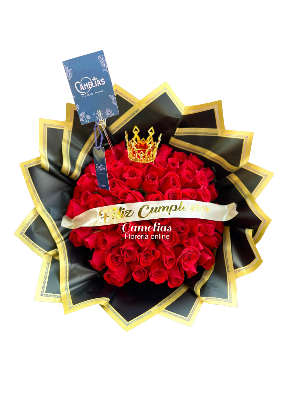 🌹 Ramo buchón de 100 rosas rojas "Brunei"