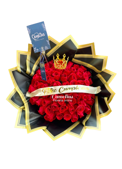 🌹 Ramo buchón de 100 rosas rojas "Brunei"