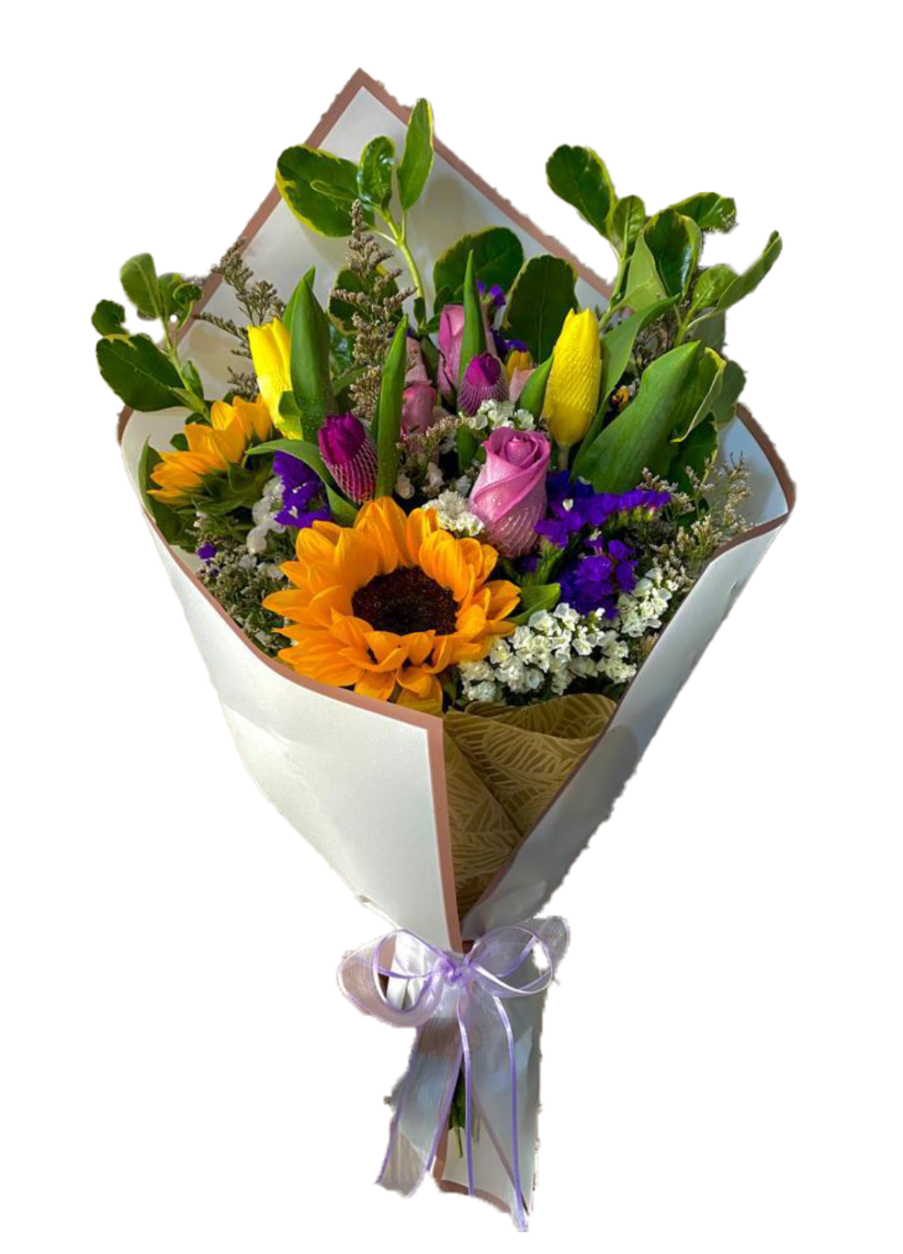 🌻Ramo de girasol + tulipanes + rosas "Nepal"