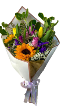 🌻Ramo de girasol + tulipanes + rosas "Nepal"