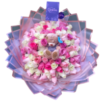 💗 Ramo buchón de 100 rosas "Kabul"