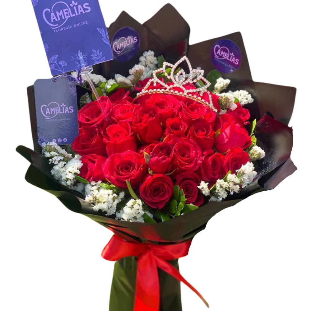 🌹 Ramo buchón de 40 rosas rojas "Brasilia"