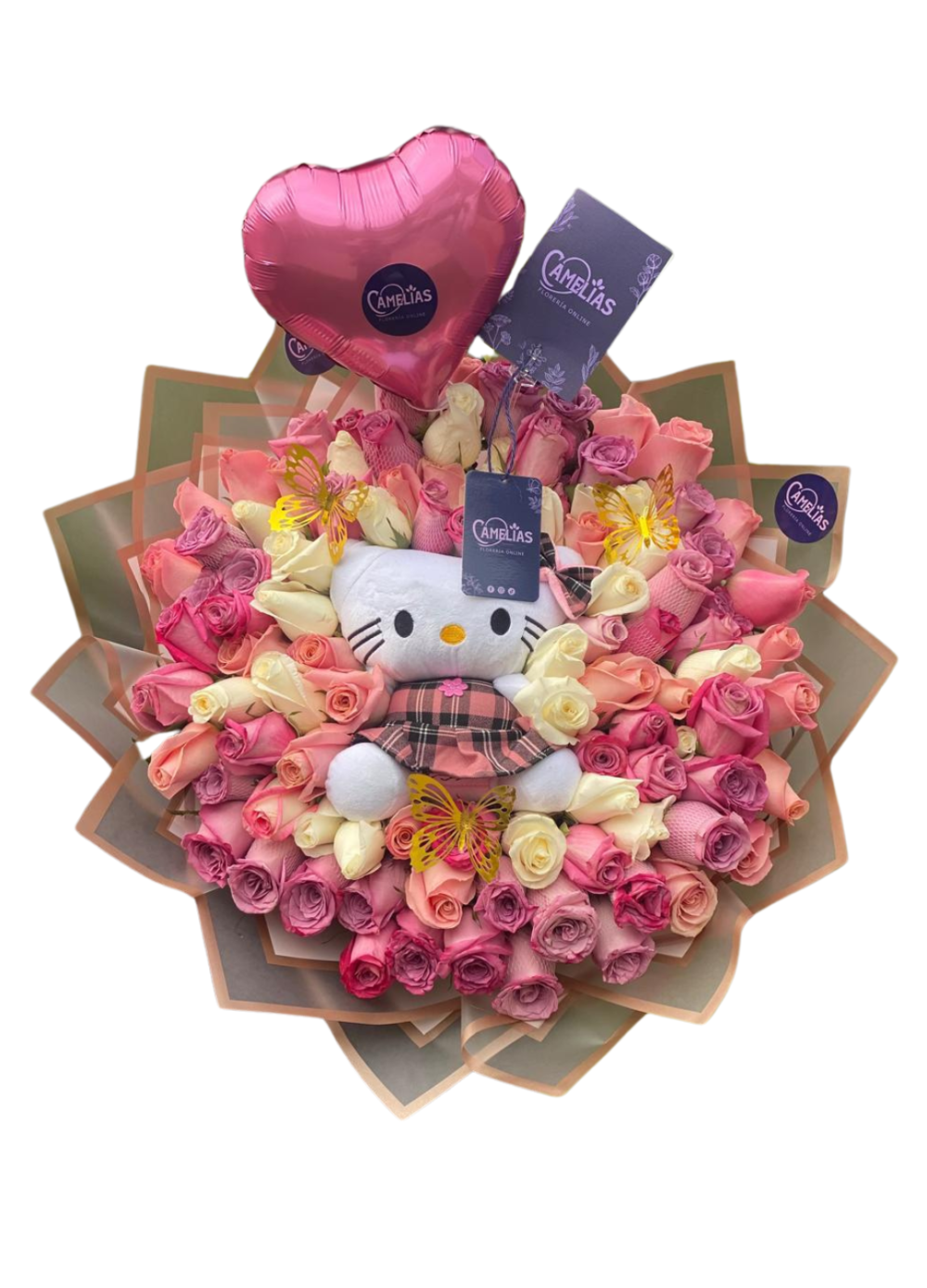 💗 Ramo buchón de 100 rosas "Bogotá"