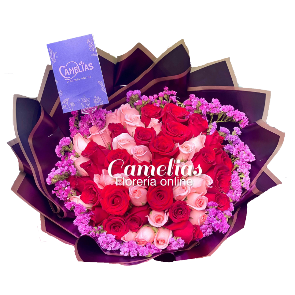 🌹 Ramo buchón de 50 rosas