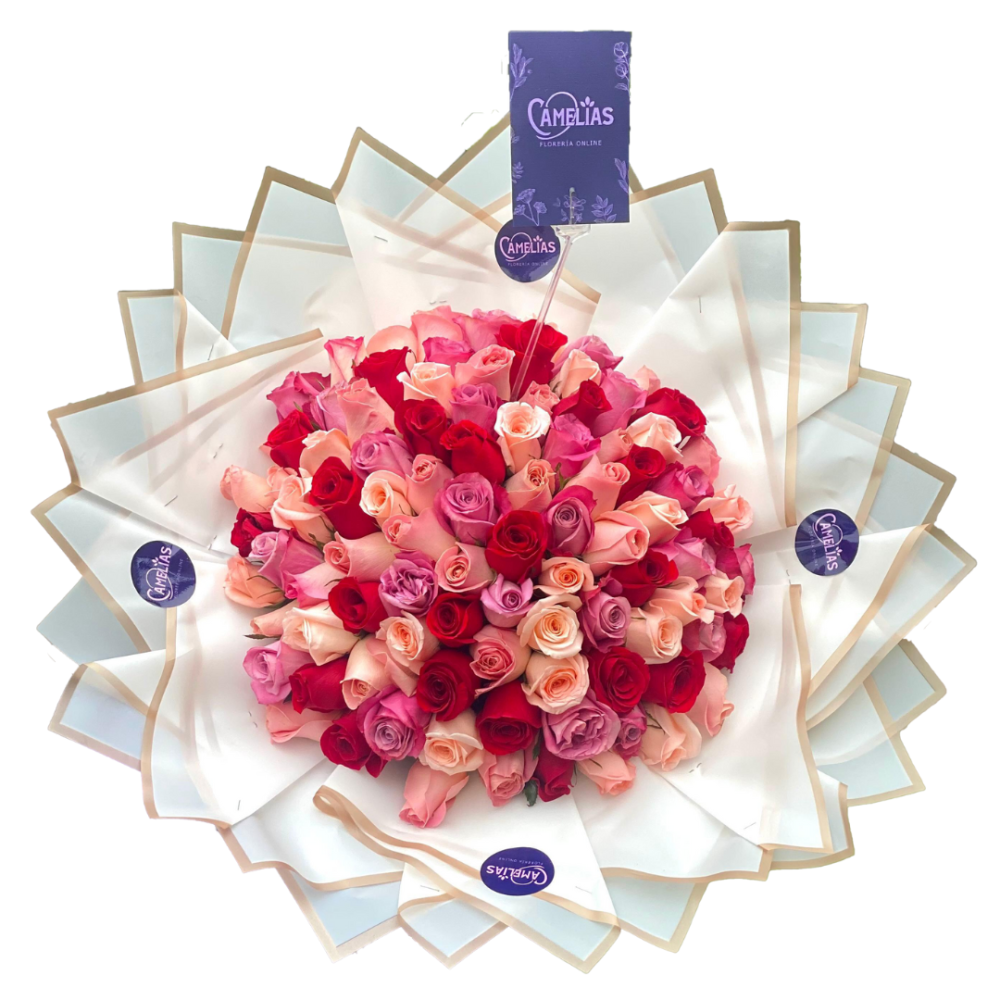🌹 Ramo Buchón de 100 Rosas "Príncipe"