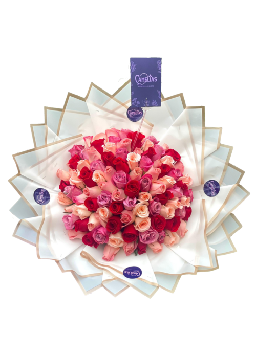 🌹 Ramo Buchón de 100 Rosas "Príncipe"