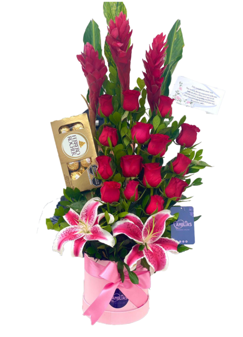 🌹Box de rosas y lirios