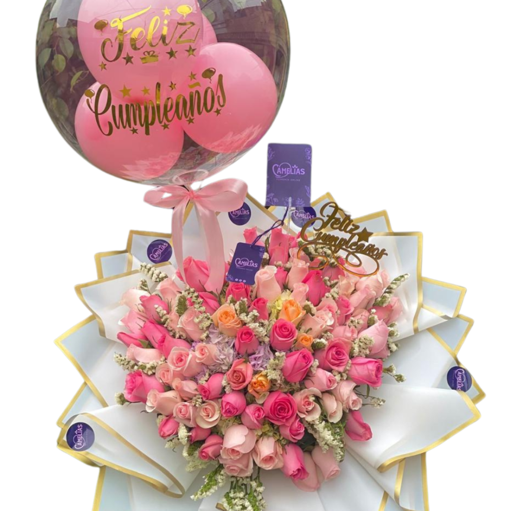 🩷Ramo buchón de 70 rosas "Jersey"