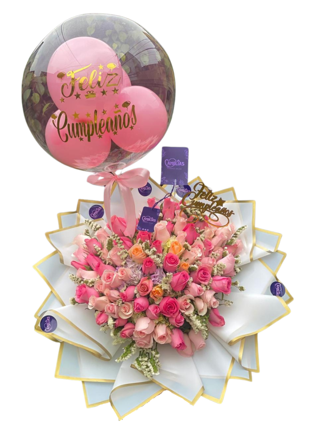 🩷Ramo buchón de 70 rosas "Jersey"